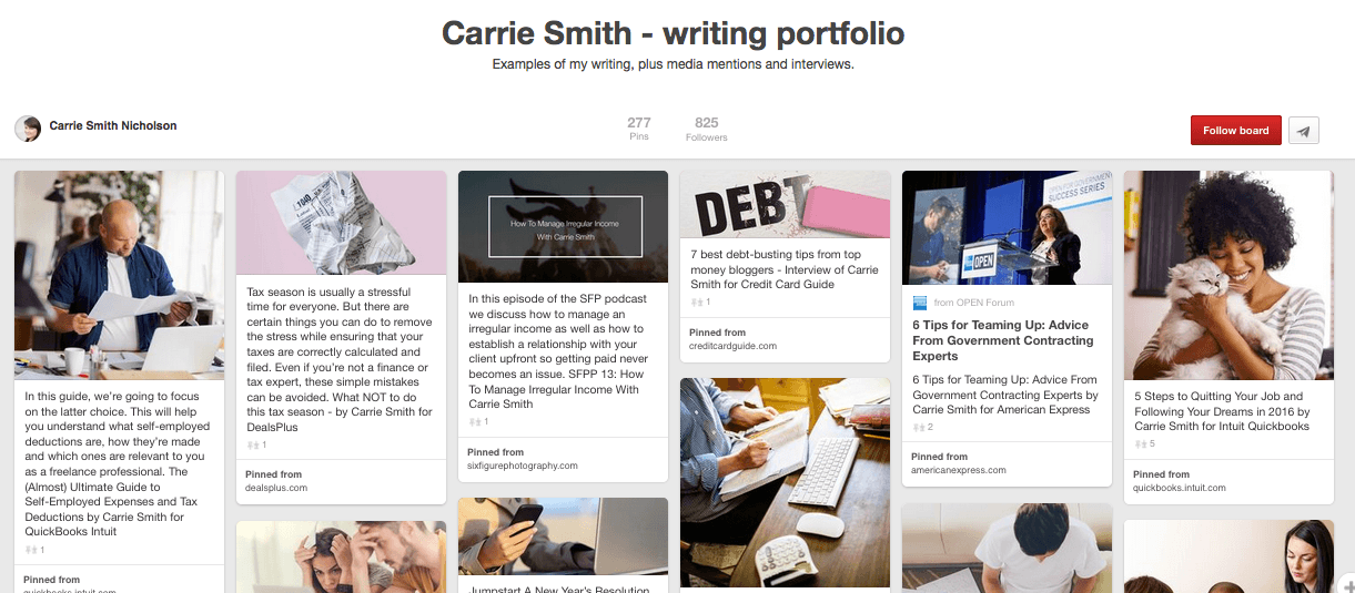 How Can I Use Pinterest To Build My Personal Brand As A Freelancer - carrie pinterest