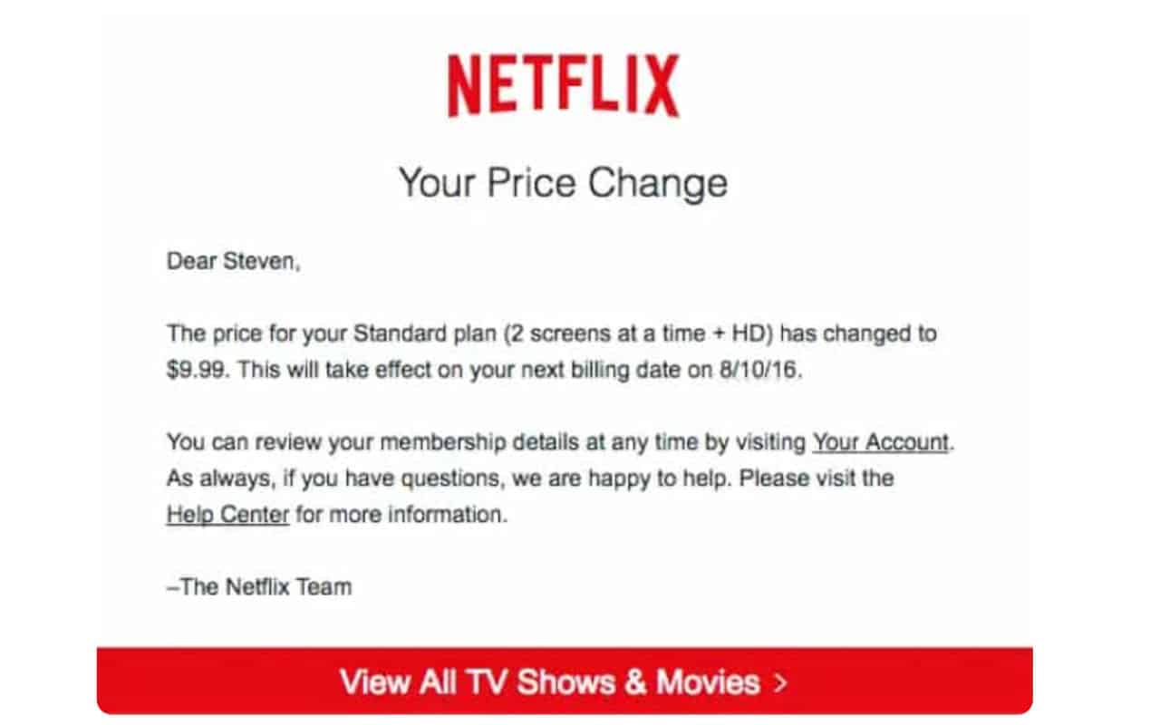 Your price. Netflix Prices. Netflix Letter. In the Price of the mail.